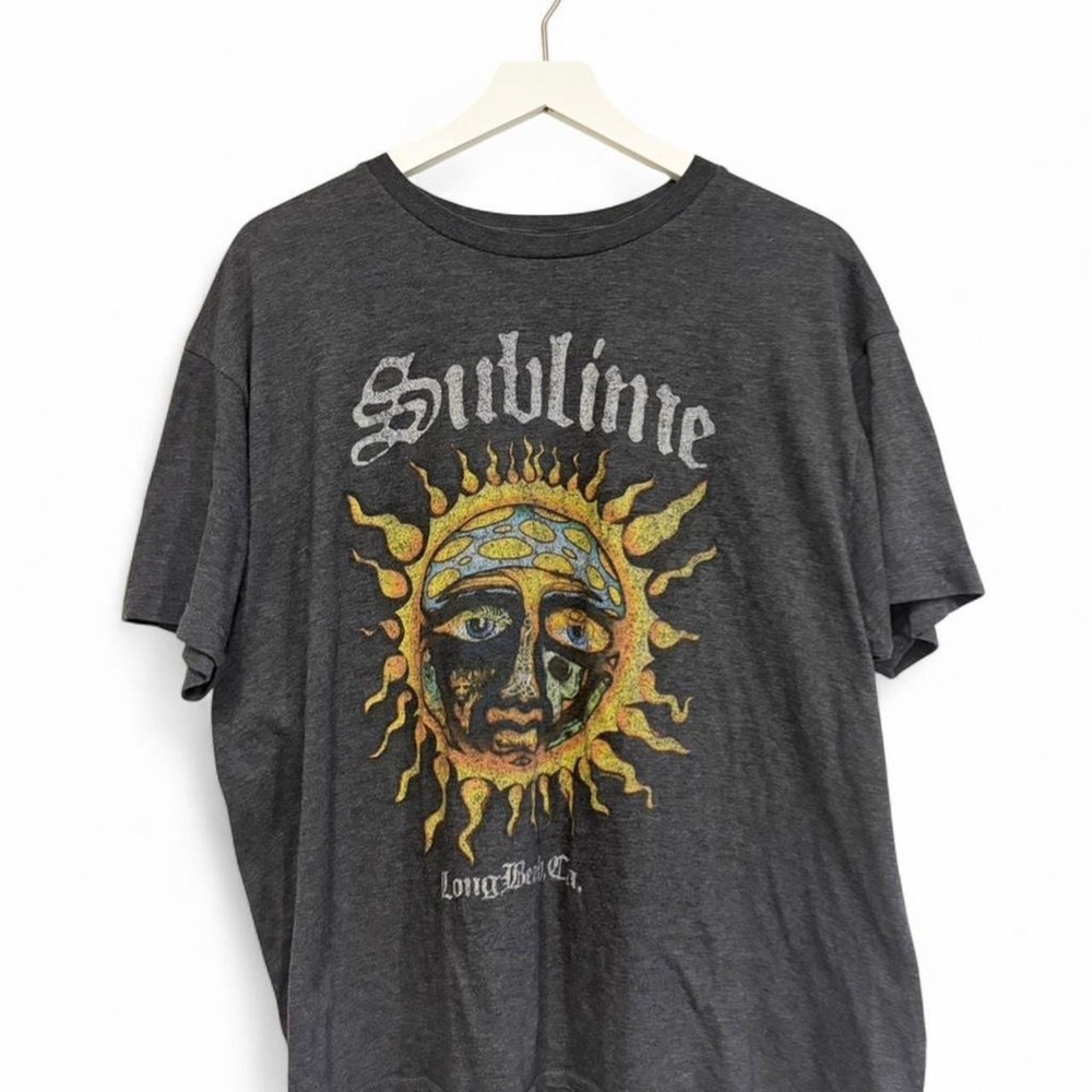 Vintage Sublime Graphic T-Shirt in Charcoal Gray 90’s Band Tee Women’s Size L